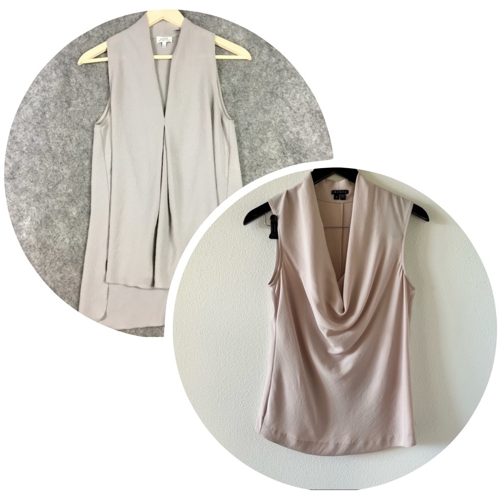 BUNDLE of 2 sleeveless blouses - size XS/P (theory and aritzia)